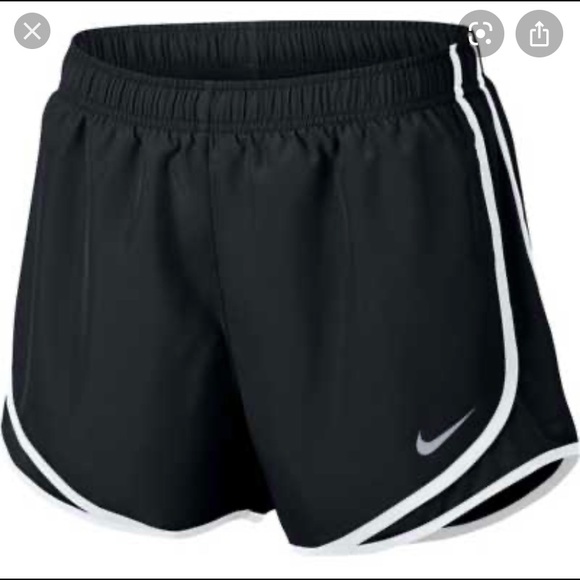 black nike tempo shorts